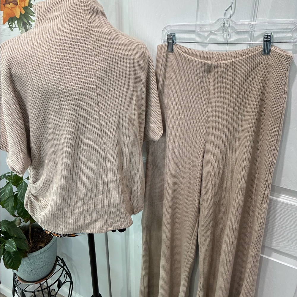 Zenana Beige Knit Sweater and Pants Set NWOT - Picture 2 of 7